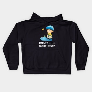 Daddys Little Fishing Buddy Cute Boy Kids Hoodie